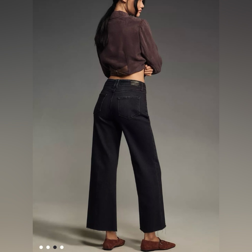 PAIGE Anessa High-Rise Crop Wide-Leg Jeans NWT - Picture 4 of 10